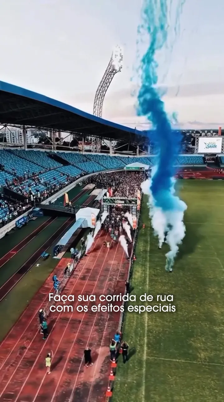 Efeitos especiais em evento esportivo